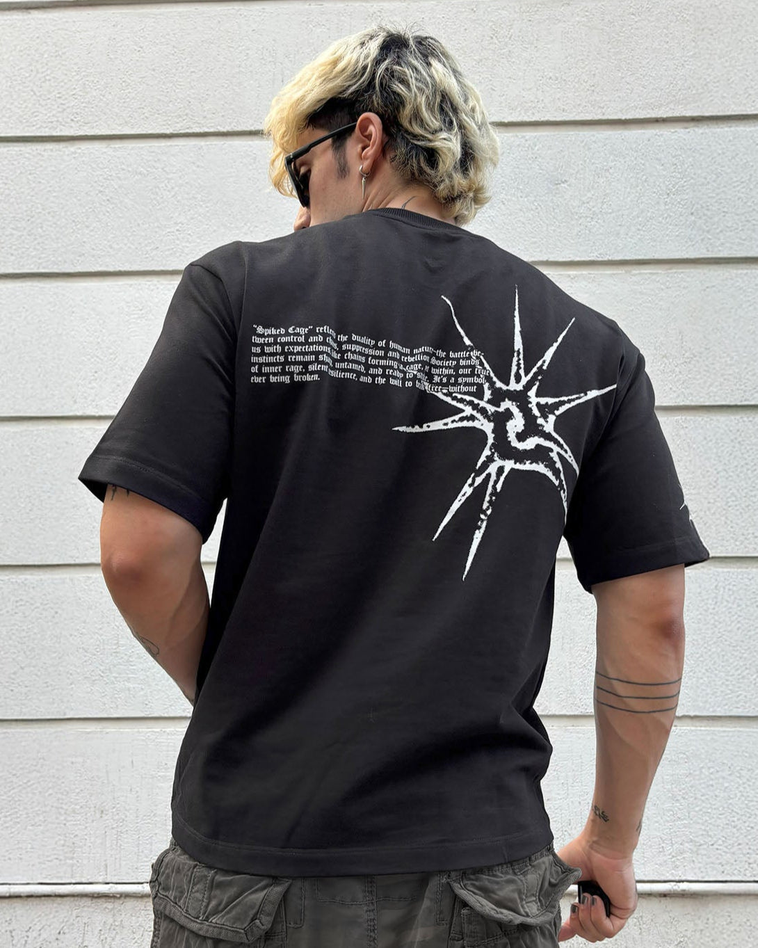 Spiked Cage Tee [BLACK]