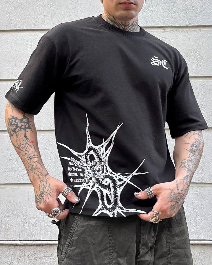 Spiked Cage Tee [BLACK]