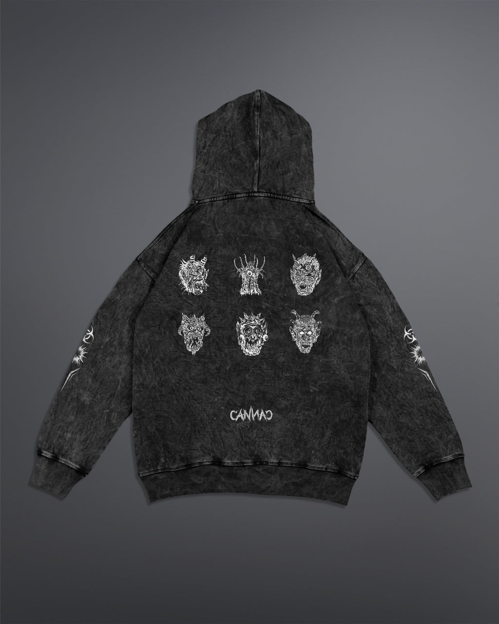 Malignant Prophecy Hoodie [ACID WASHED-SILENT ASH COLORWAY]