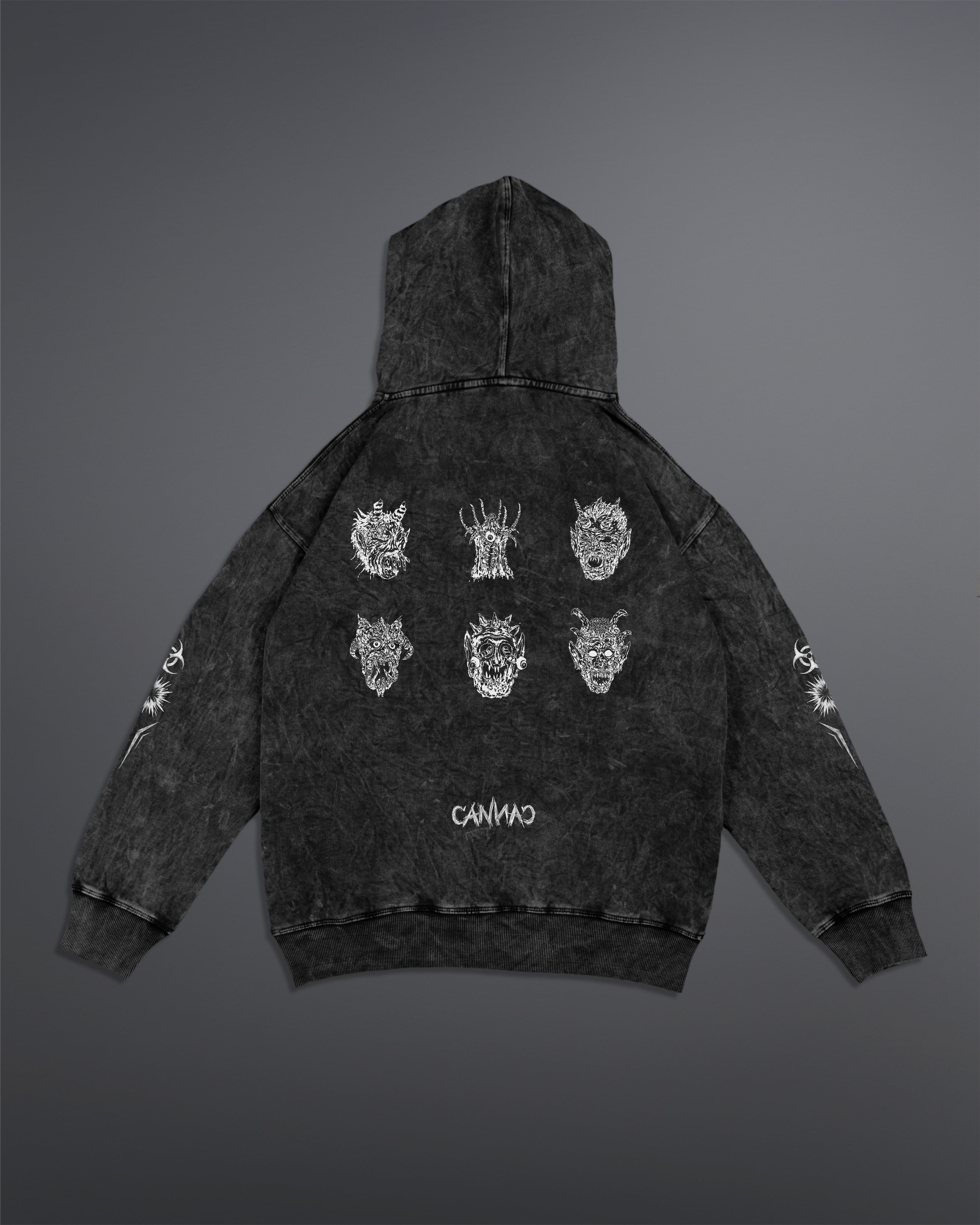 Malignant Prophecy Hoodie [ACID WASHED-SILENT ASH COLORWAY]