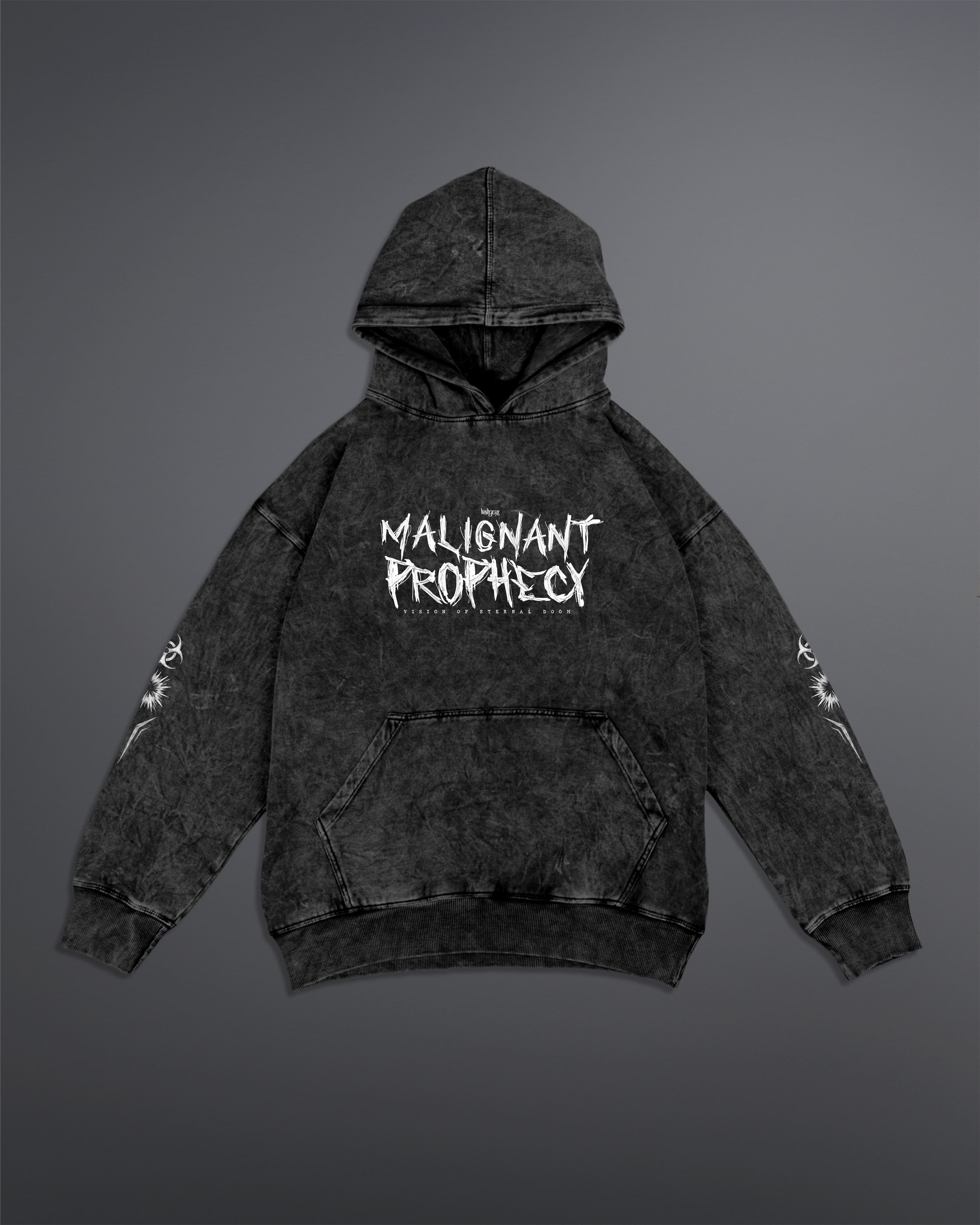Malignant Prophecy Hoodie [ACID WASHED-SILENT ASH COLORWAY]