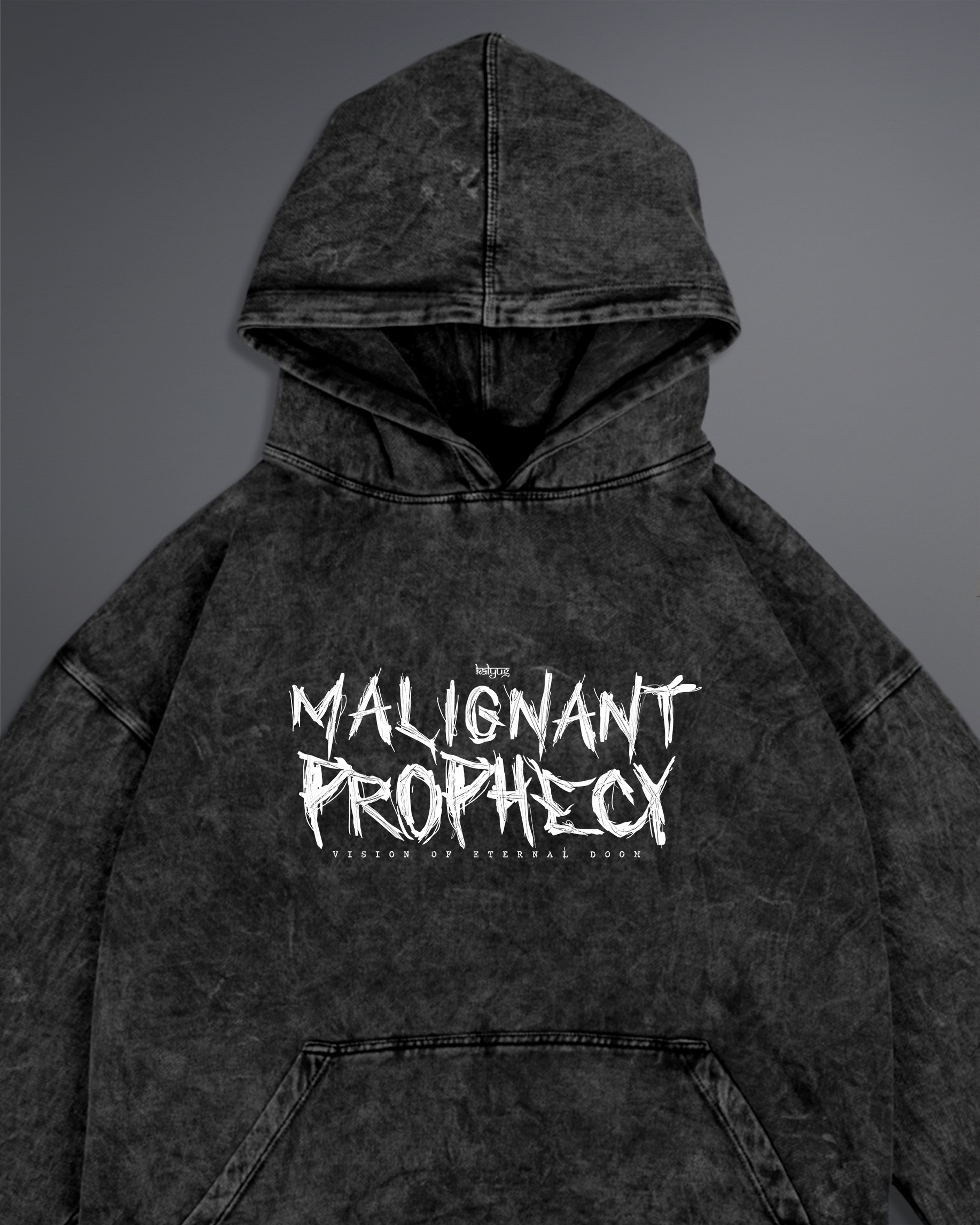 Malignant Prophecy Hoodie [ACID WASHED-SILENT ASH COLORWAY]