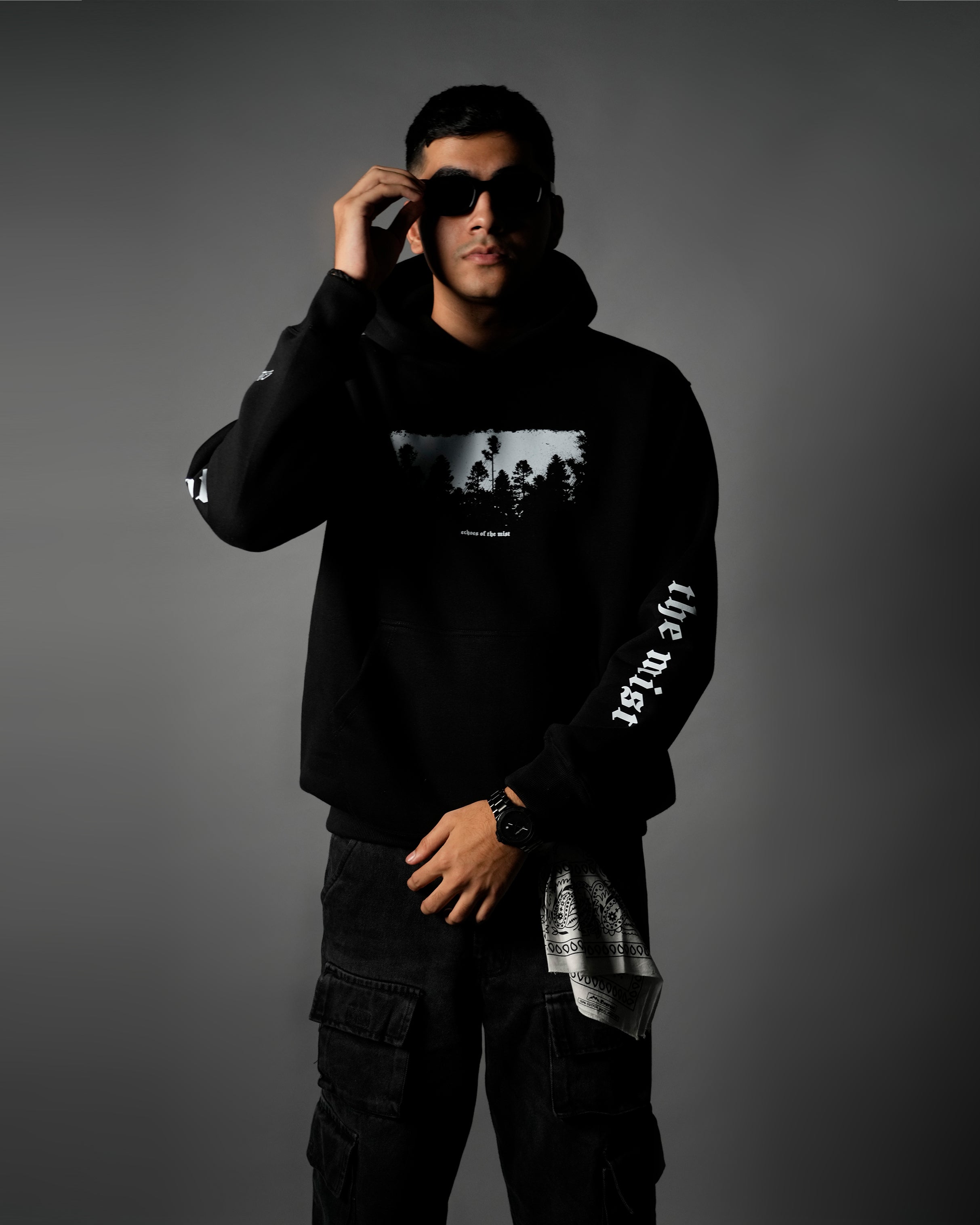 Echoes Of The Mist Oversized Hoodie [Black]
