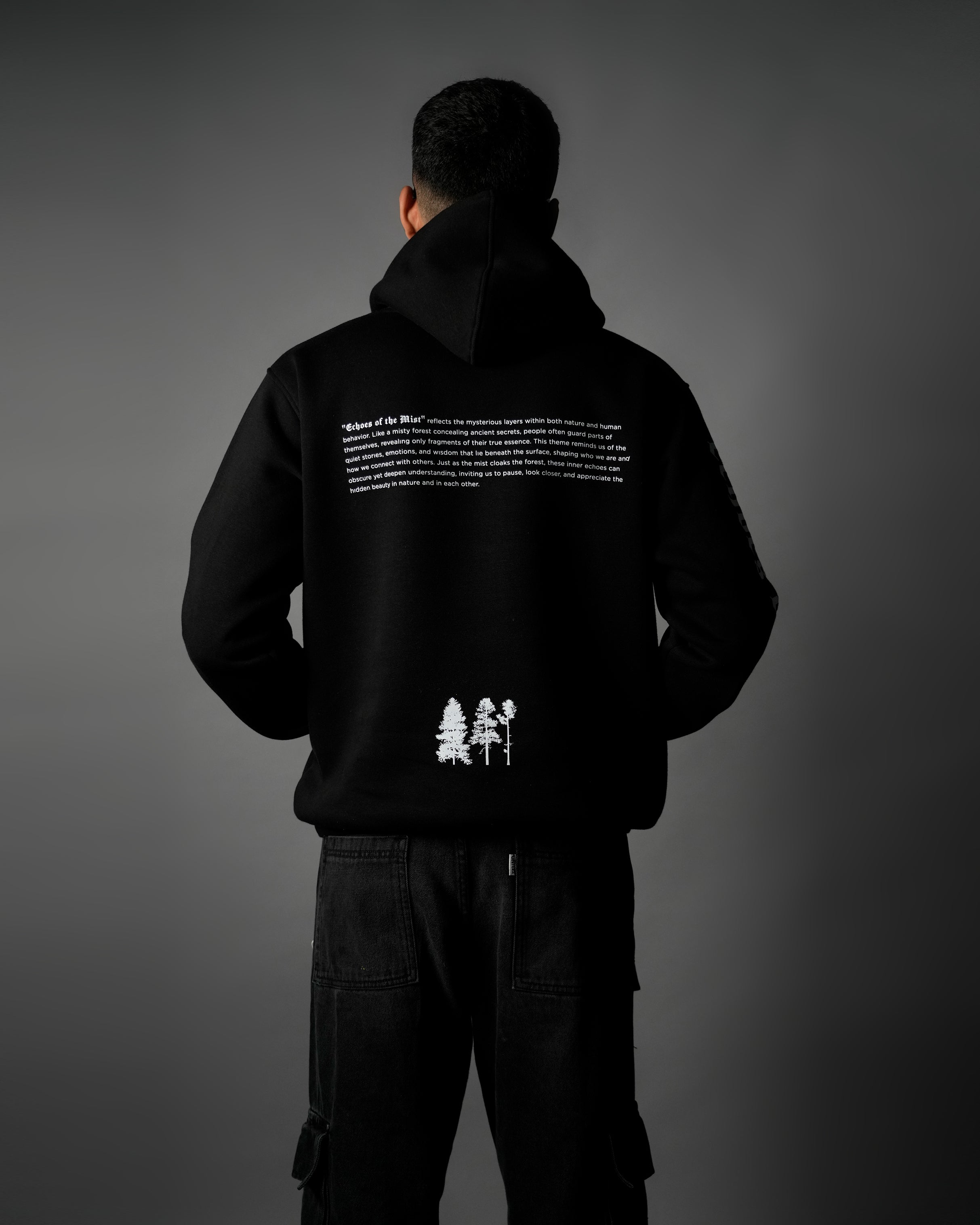 Echoes Of The Mist Oversized Hoodie [Black]