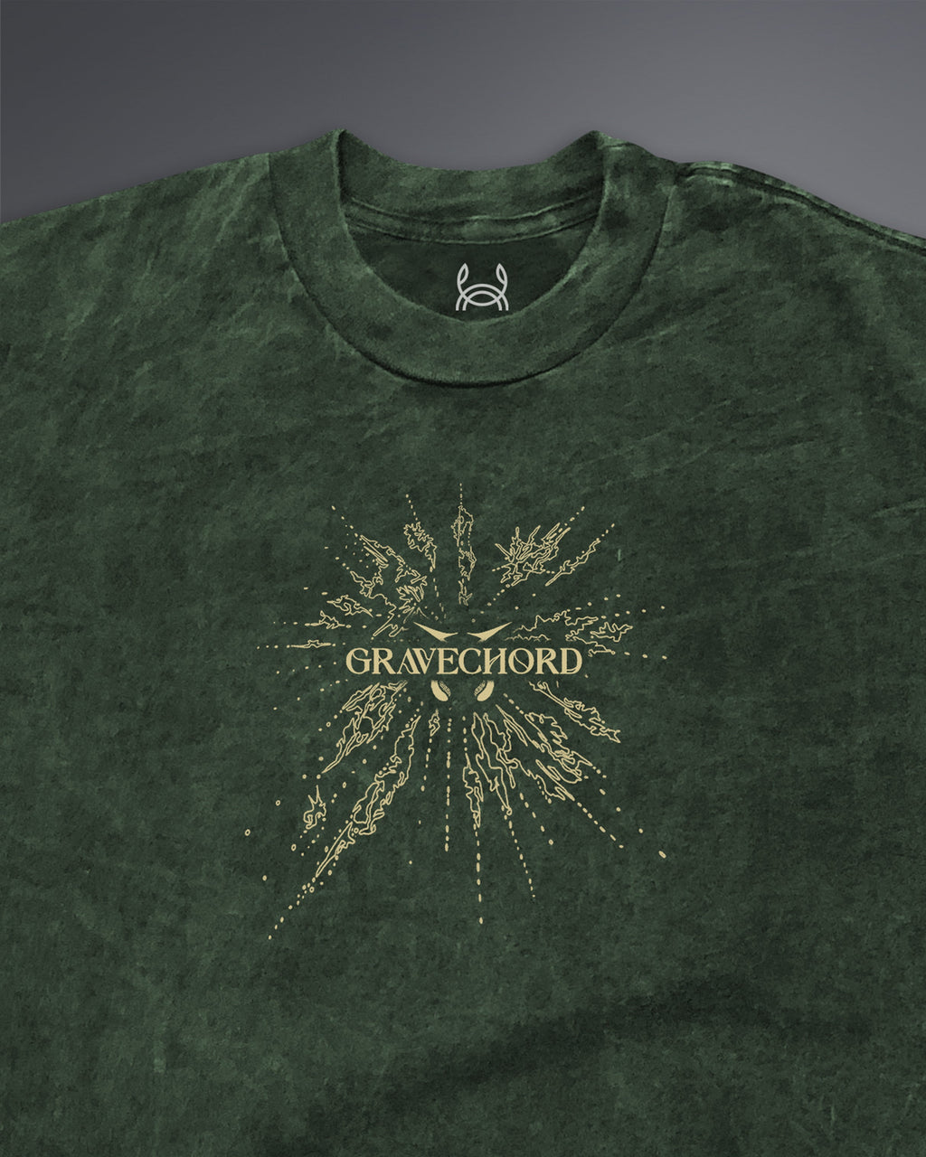 GRAVECHORD Oversized Tee [ACID WASHED-TOXIC MOSS]