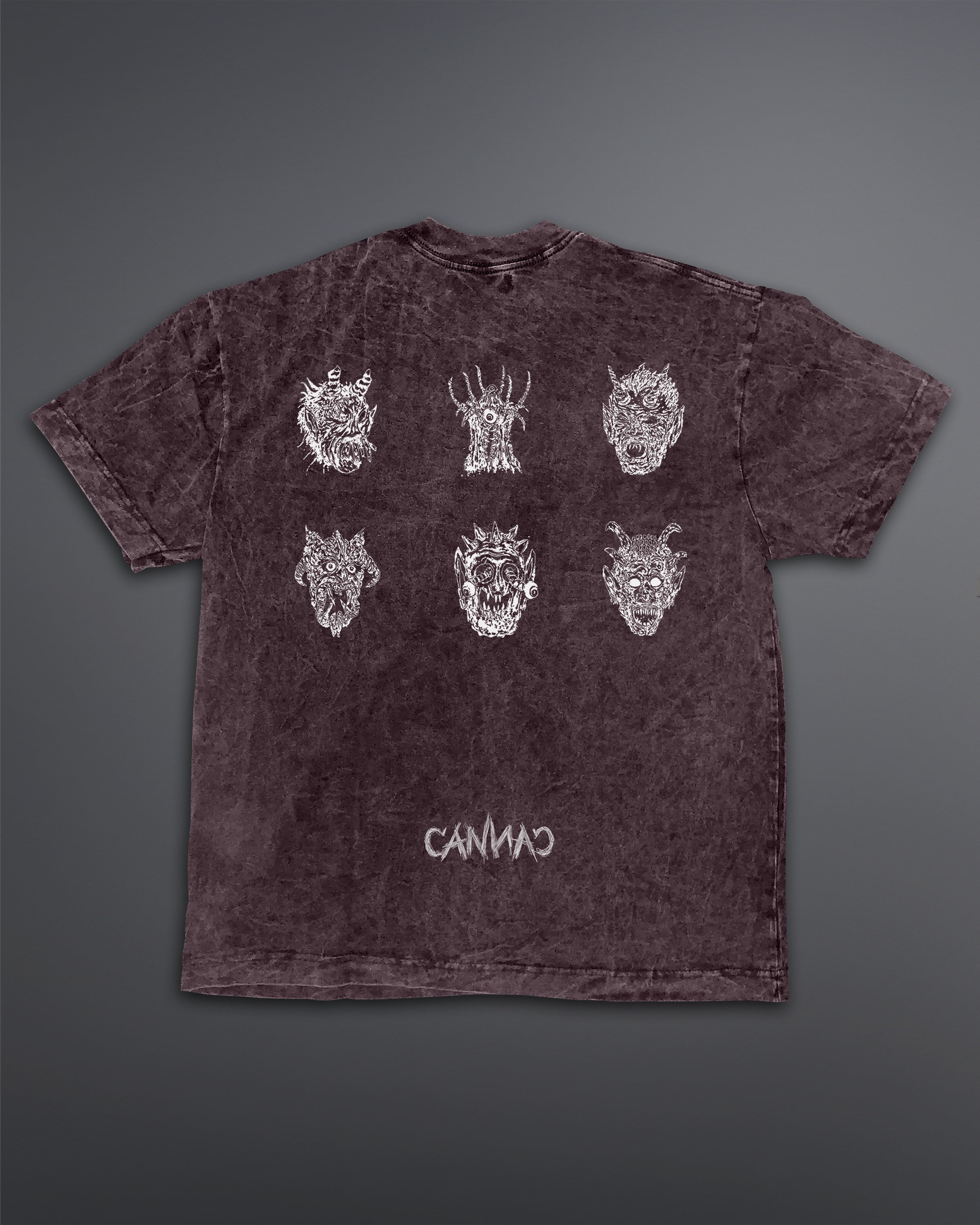 Malignant Prophecy Oversized tee [ACID WASHED-BLOODSTONE]