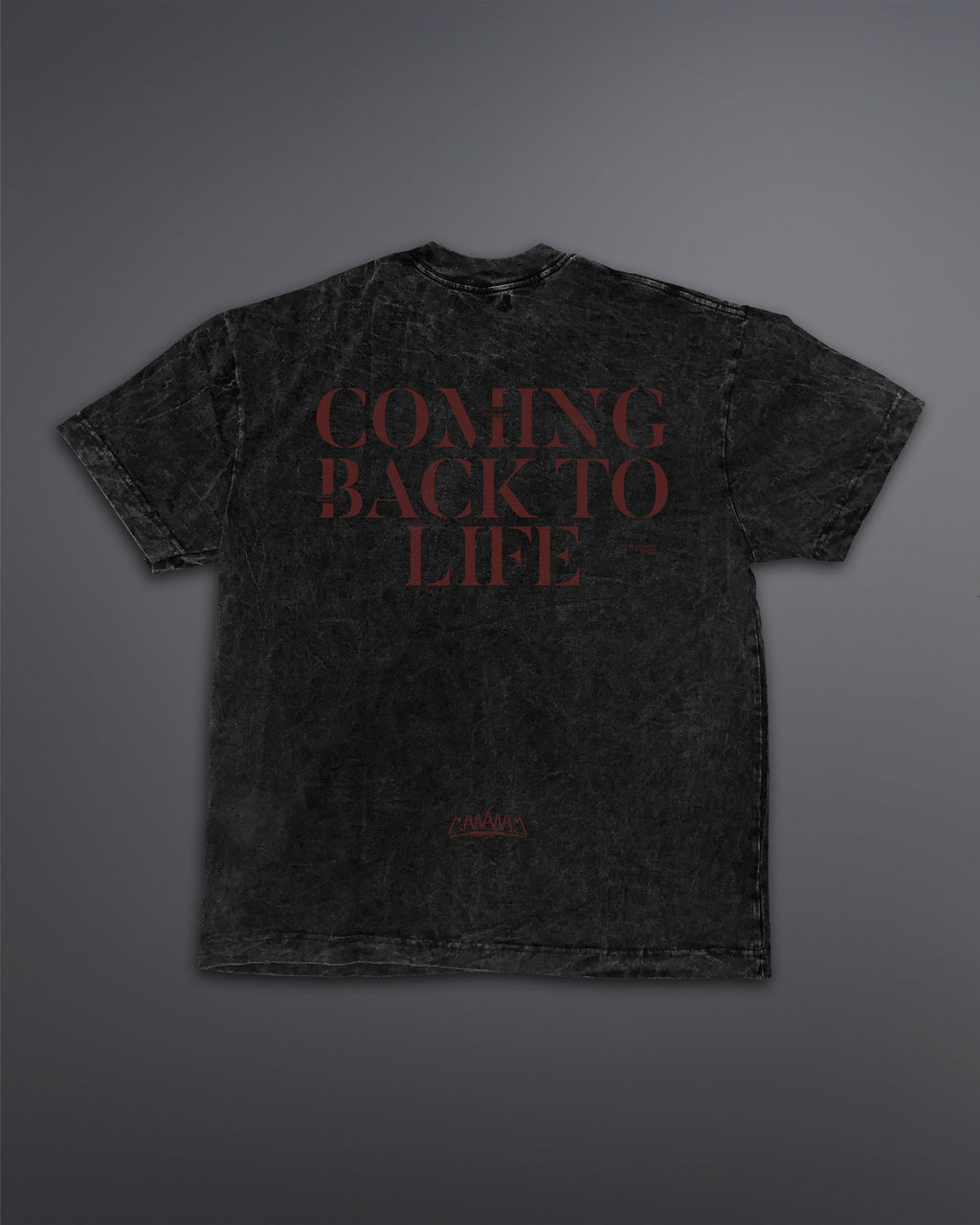 Coming Back To life Oversized Tee [ACID WASHED-SILENT ASH]
