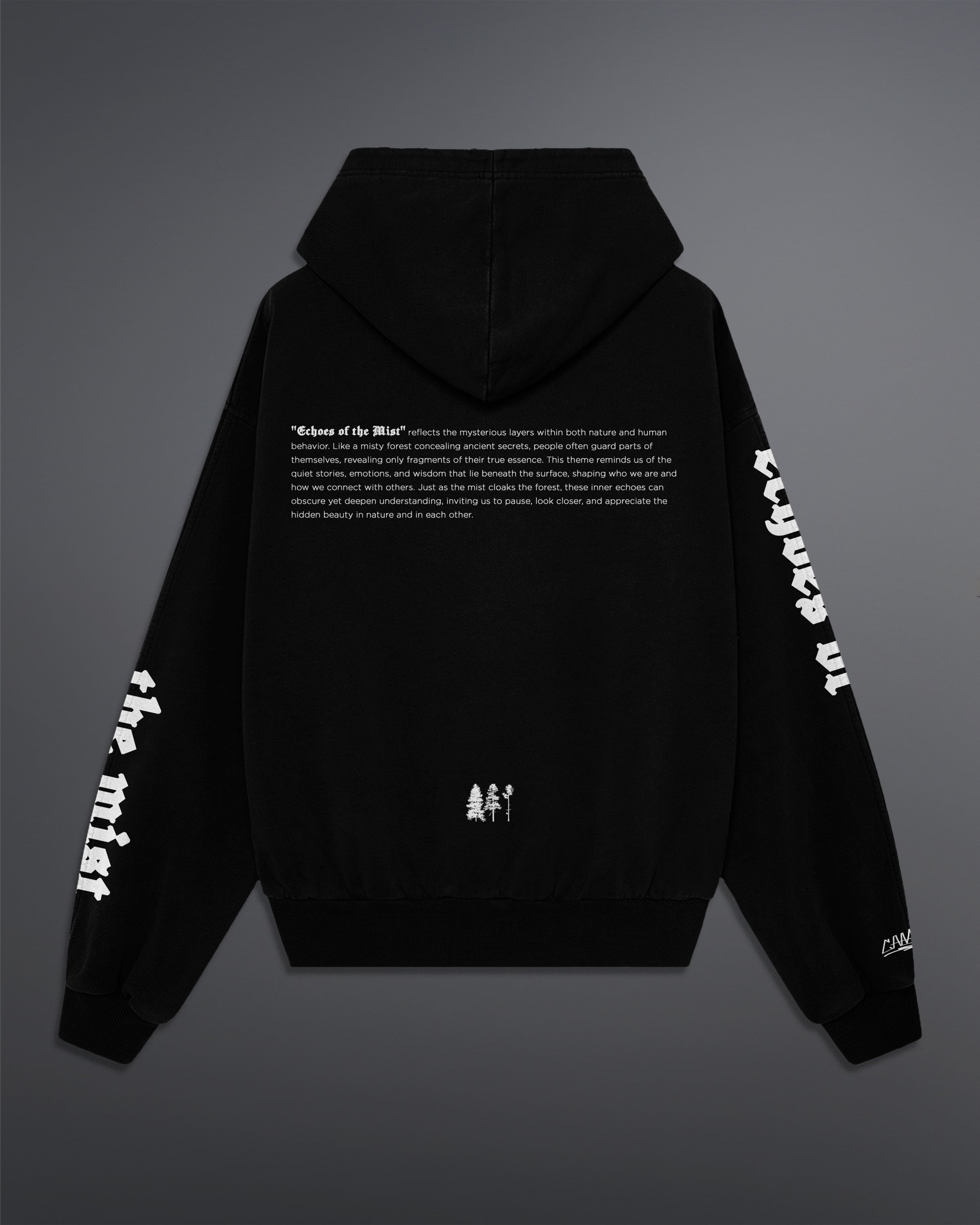 Echoes Of The Mist Oversized Hoodie [Black]