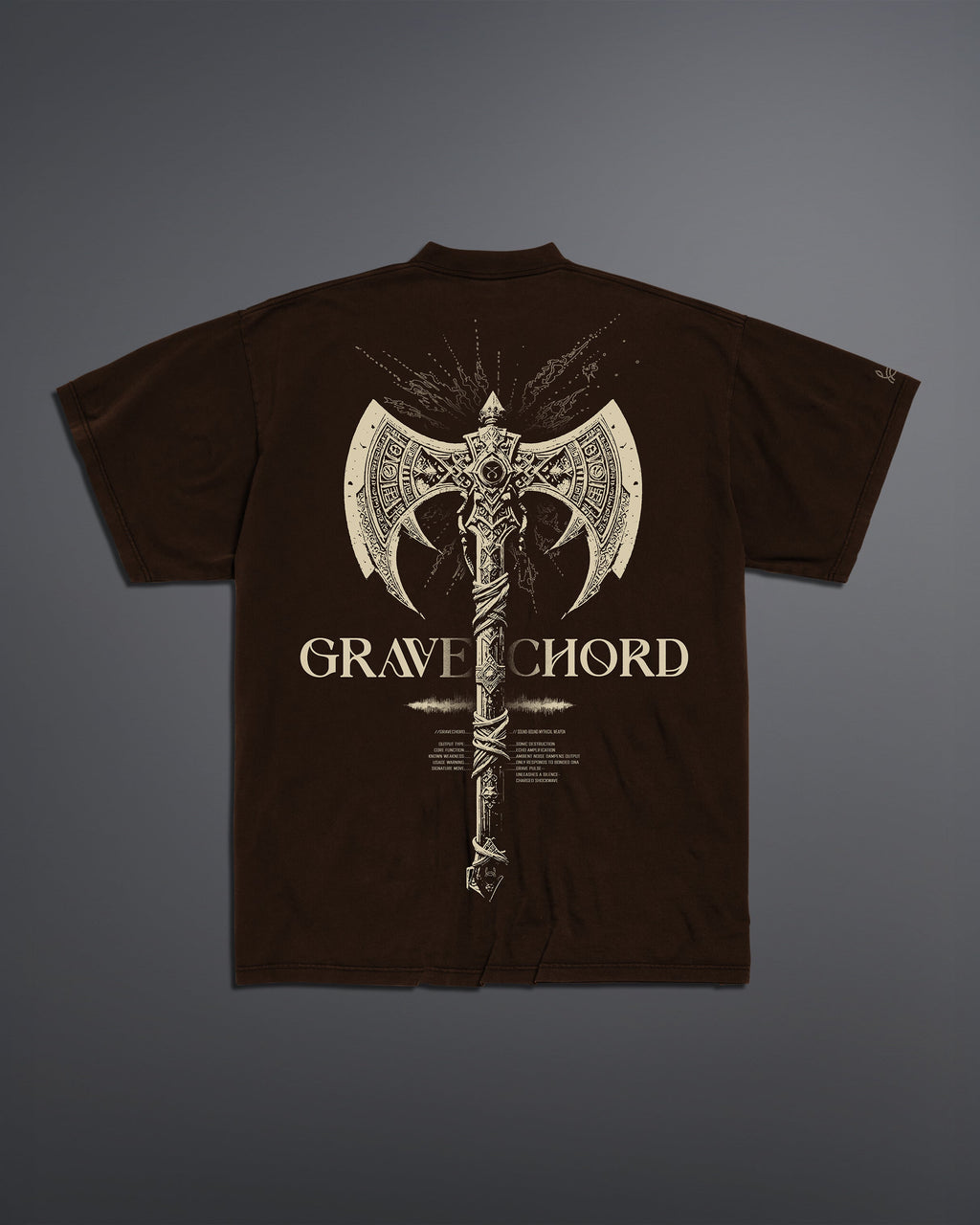 GRAVECHORD Oversized Tee [BROWN]